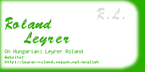 roland leyrer business card